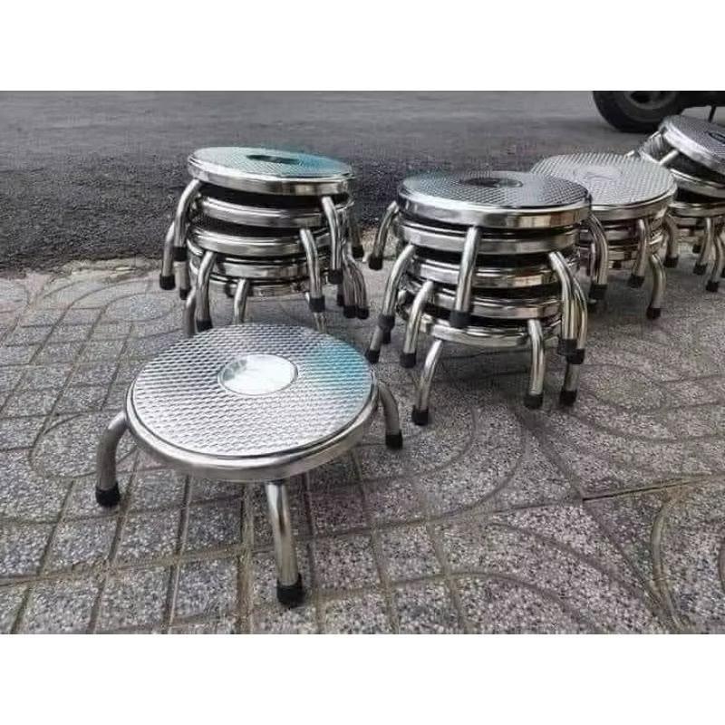 Ghế inox cao 20cm ghế nhặt rau rửa bát