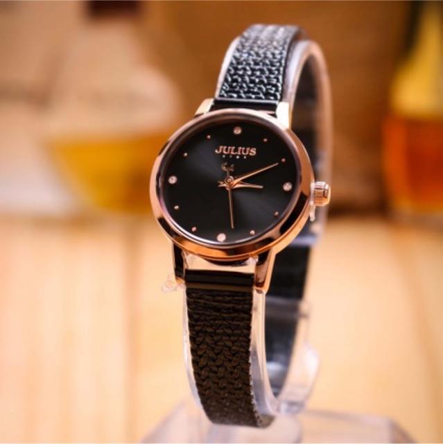 Đồng Hồ Nữ JS-045C Kính Sapphire Julius Star Hàn Quốc Dây Thép