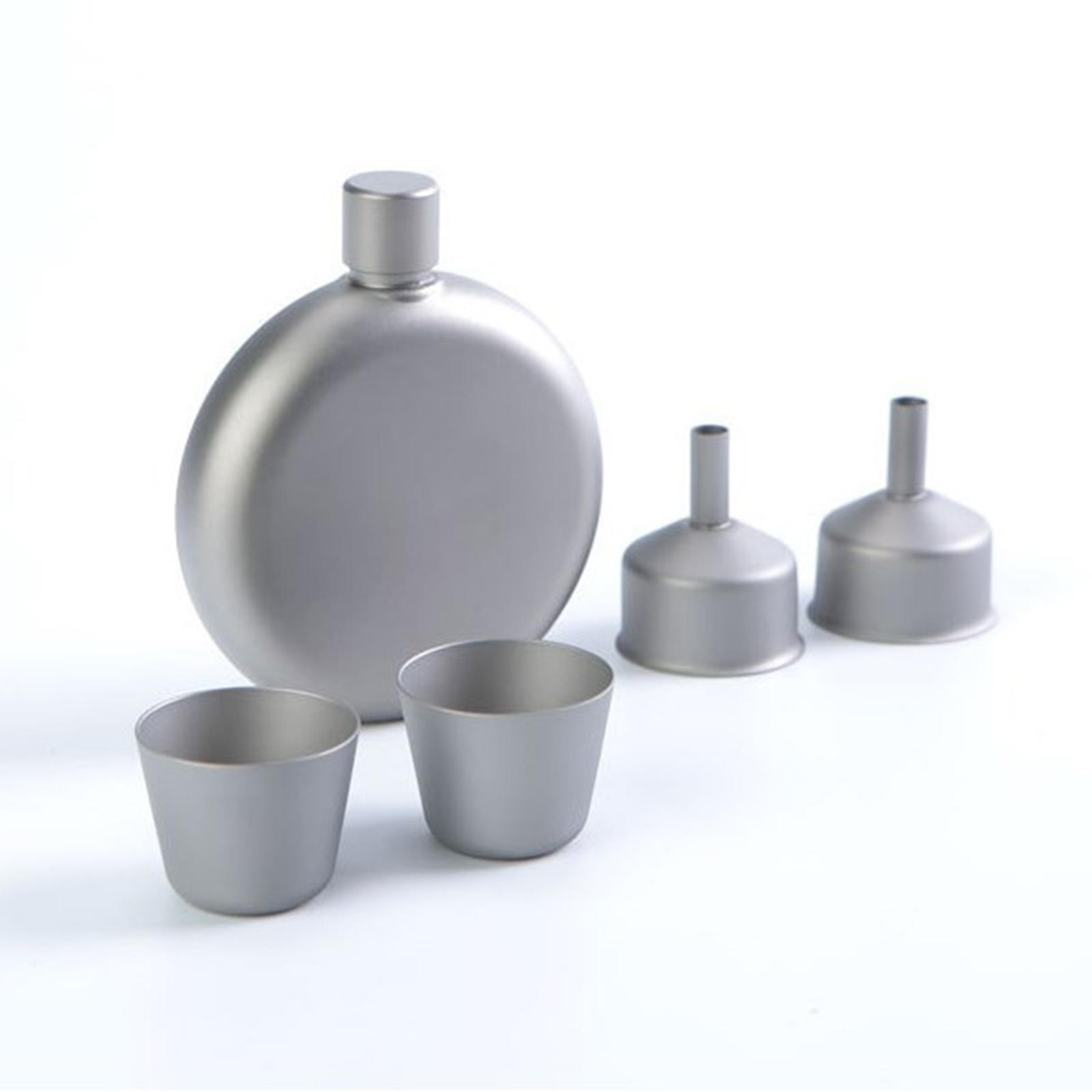 Titanium Ultralight Hip Flask Portable Wine Bottle Camping Picnic Pocket Alcohol Drinkware Accessories