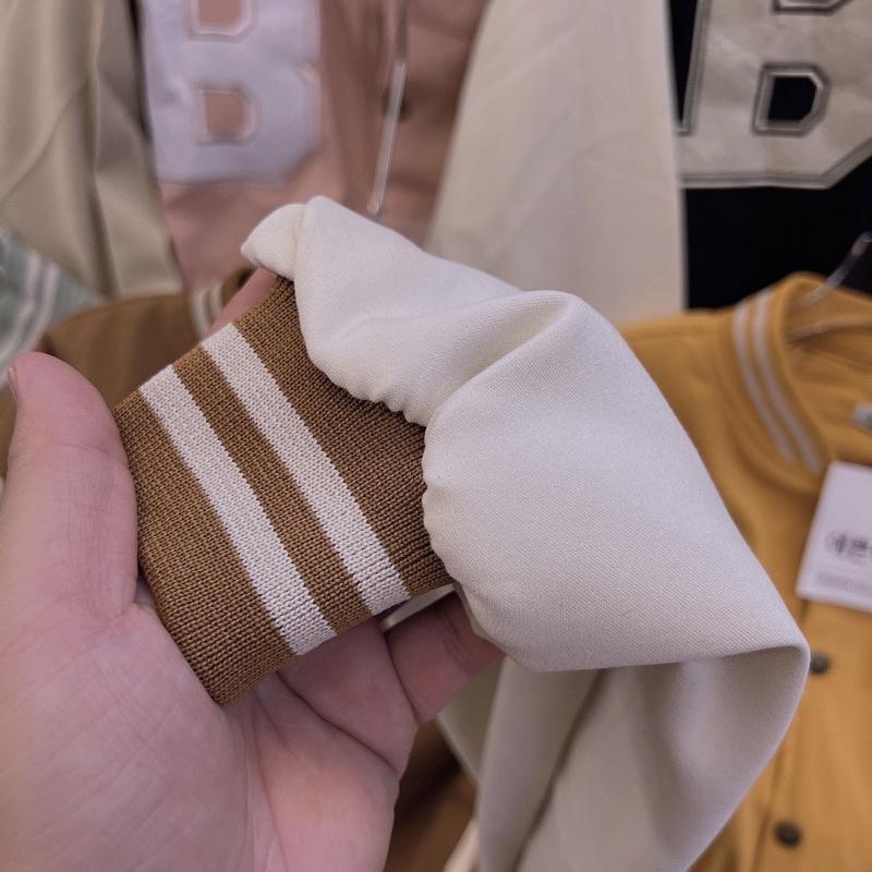 Áo Khoác Dáng Lửng Nữ Phom Rộng Unisex Kiểu Áo Bomber Chất Da Lộn Lót Dù Cao Cấp Tay Bo Len Dệt Kim Sịn Mang 4 Mùa