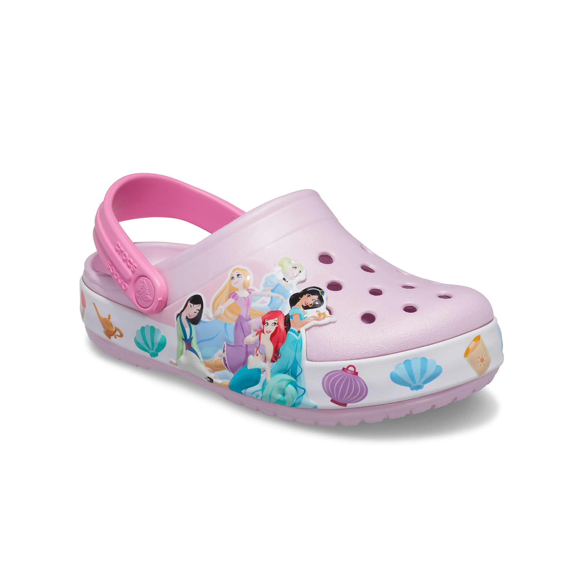 Giày lười clog trẻ em Crocs Disney Princess Lights Ballerina Pink - 207076 - 6GD