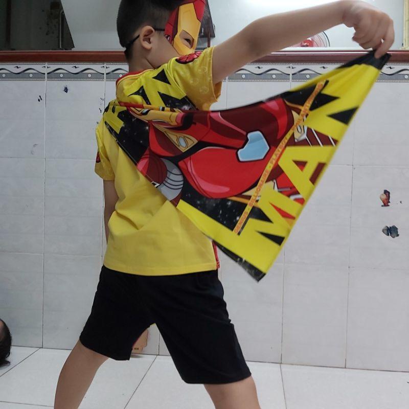 Bộ đồ người sắt kèm choàng và mặt nạ 3D cho bé
