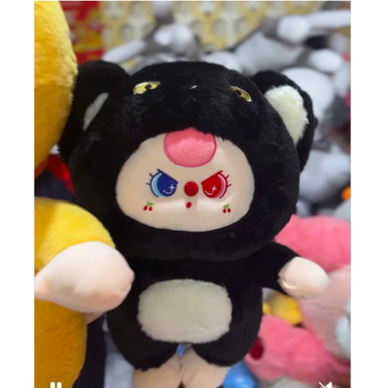 Thú nhồi bông baby three gà vàng đáng yêu - Size từ 35cm đến 70cm - Quà tặng gấu bông bb3 mèo đen êm mịn cho bé