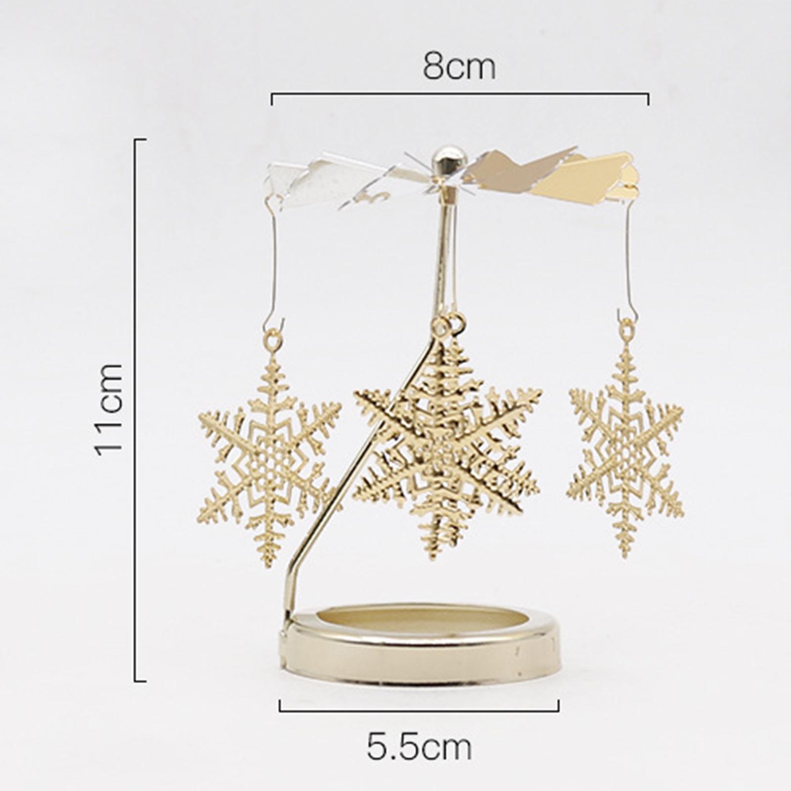 2x Rotating Candlestick Metal Tea Light Candle Holder for Fireplace Decor