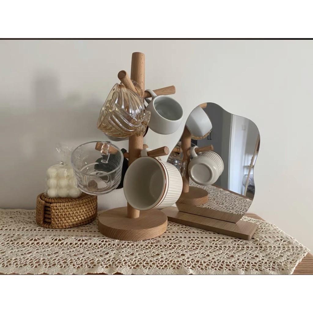 Giá Gỗ Treo Cốc 6 Móc Tiện Lợi