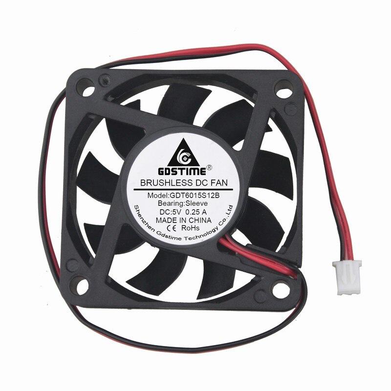 1 Pcs Gdstime 60mm x 11mm DC 1V Brushless PC CPU Cooling Fan 60x60x11mm 6011 Motor Cooler Radiator 6cm 1Pin