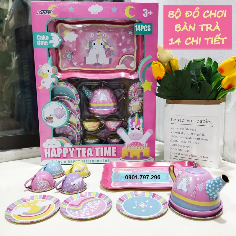 Đồ chơi cho bé gái set tiệc trà bánh cao cấp poni tea party cực sang chảnh, quà tặng sinh nhật trẻ em