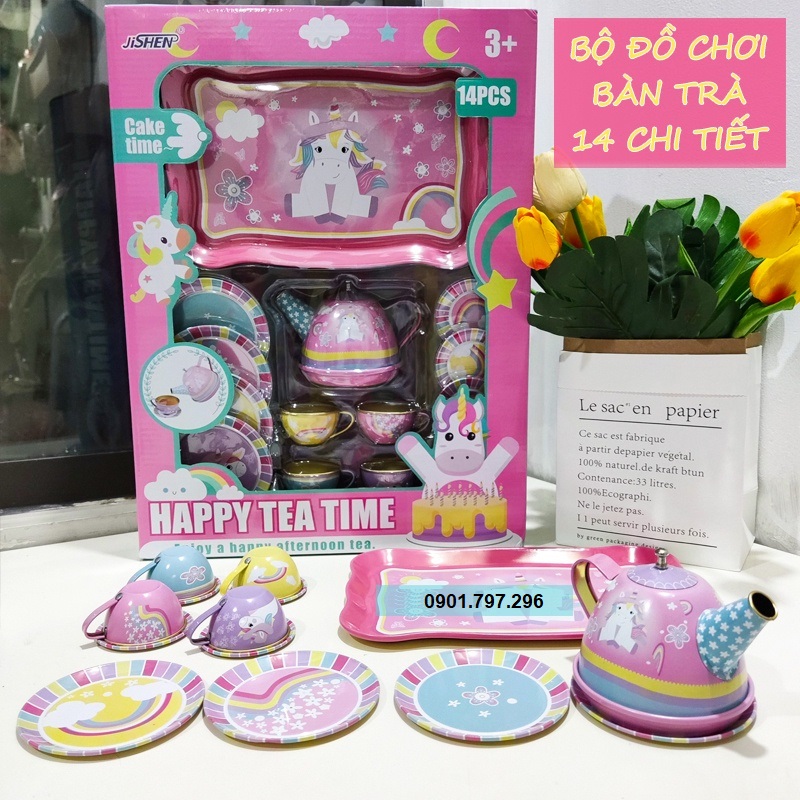 Đồ chơi cho bé gái set tiệc trà bánh cao cấp poni tea party cực sang chảnh, quà tặng sinh nhật trẻ em