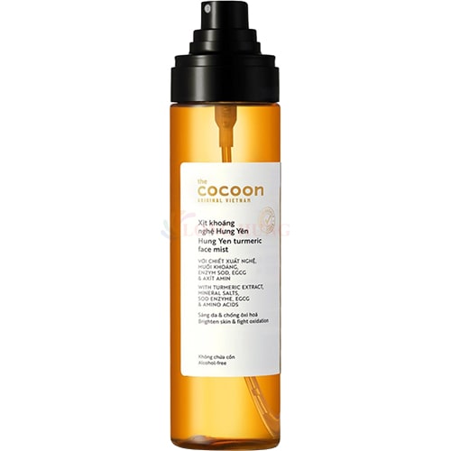 Xịt khoáng nghệ Hưng Yên Cocoon sáng da và ngăn ngừa oxi hóa (130ml) - Hàng chính hãng