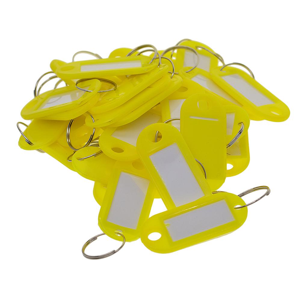 150 Chiếc Nhỏ Phím Nhựa Fobs Hành Lý ID Thẻ Nhãn Keyrings Với Tên Thẻ