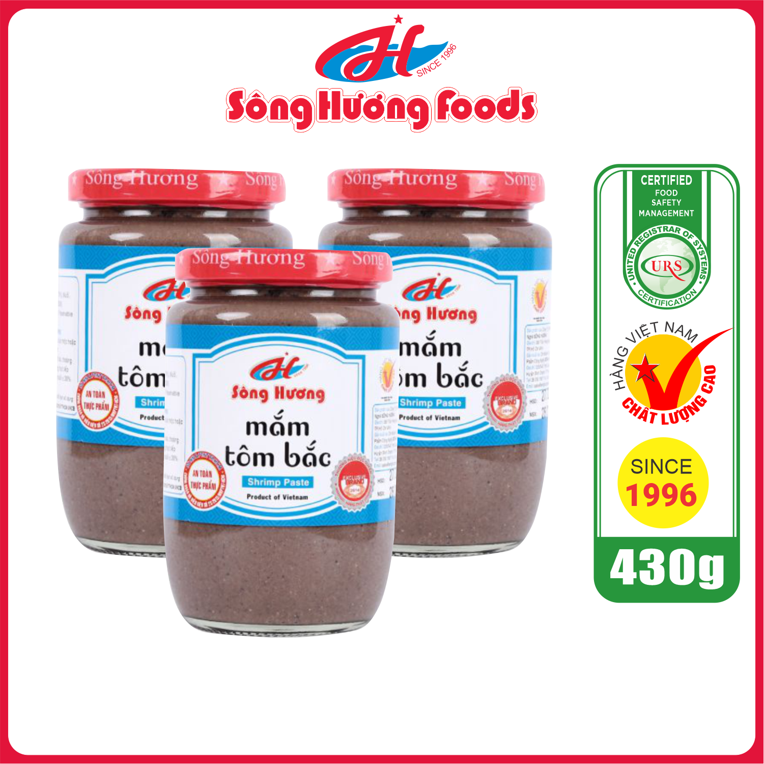 3 Hũ Mắm Tôm Bắc Sông Hương Foods Hũ 430g