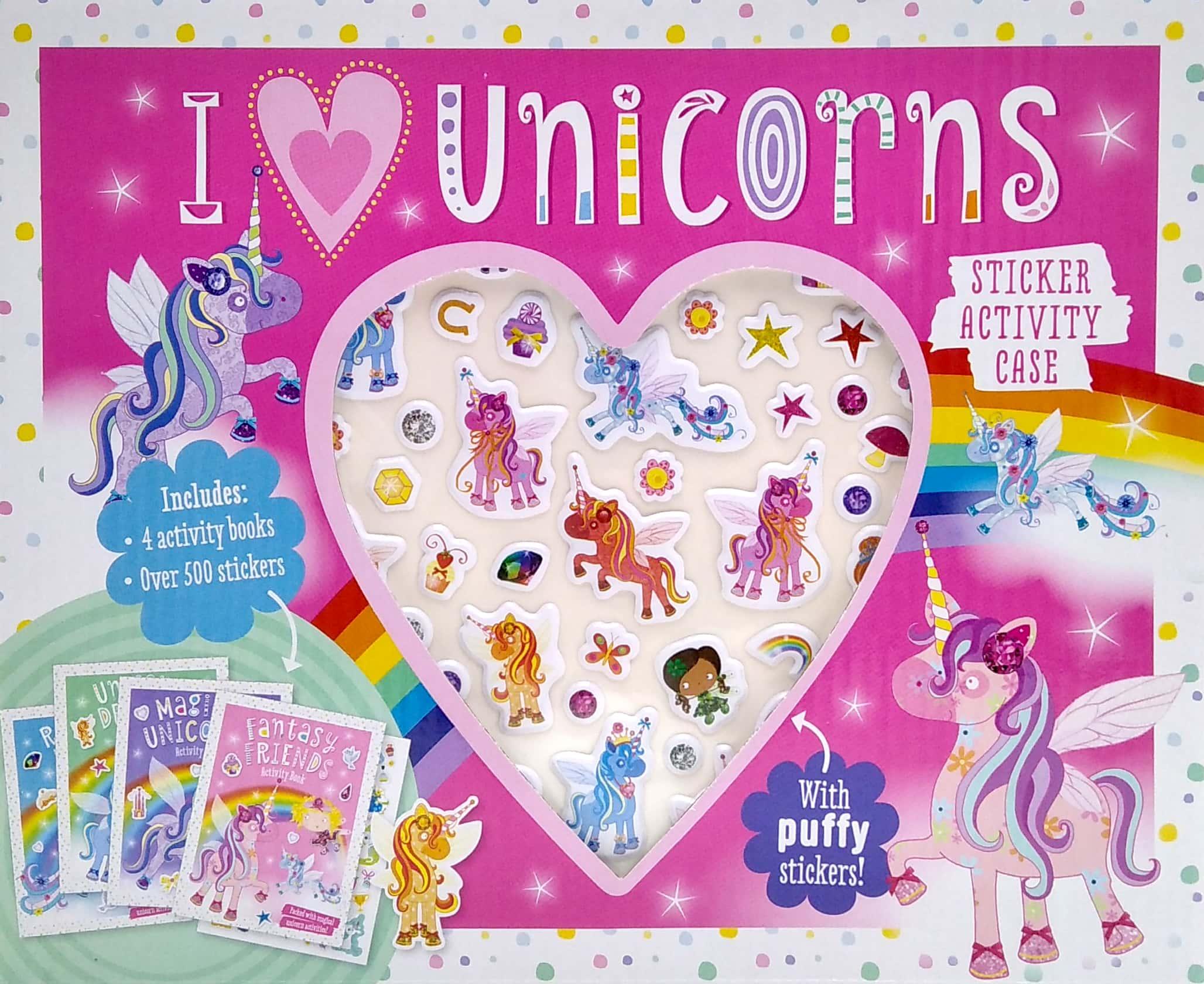 I Love Unicorns Sticker Activity Case