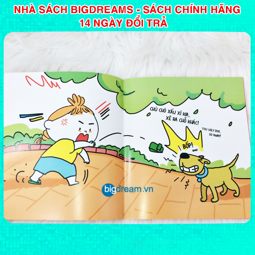 Ehon Song Ngữ Miu Bé Nhỏ Tự Tin Tỏa Sáng - Đừng cáu khi bị hiểu nhầm - Miu miu tự lập Ehon kỹ năng sống