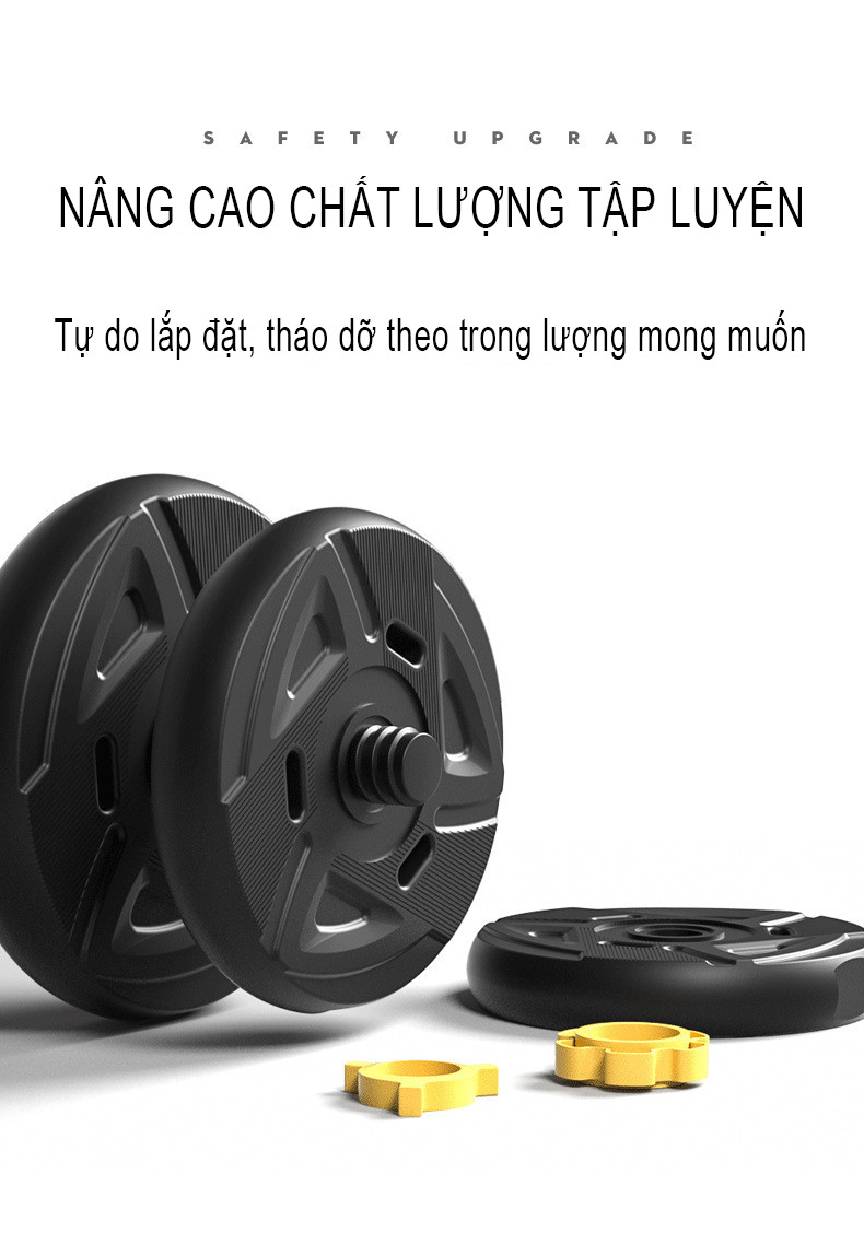 Tạ Tay + Tạ Đẩy kết hợp (2 in 1), 30kg bộ sản phẩm