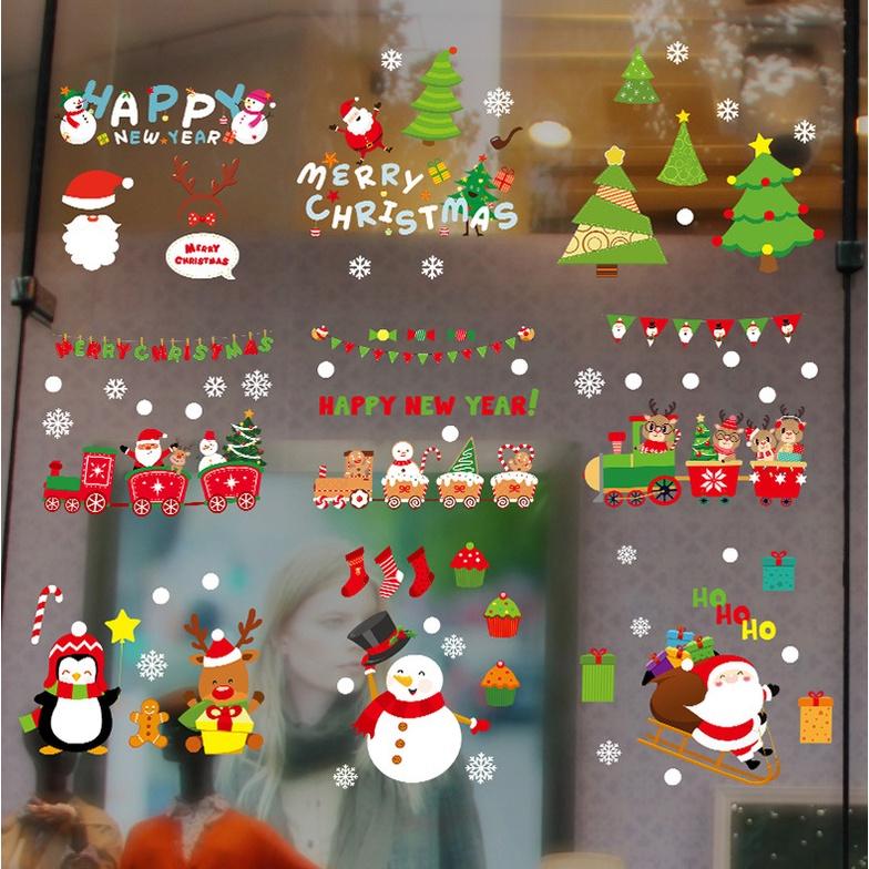 Decal Trang Trí Noel Hai Mặt Hít Tĩnh Điện - ĐOÀN TÀU ĐÊM GIÁNG SINH