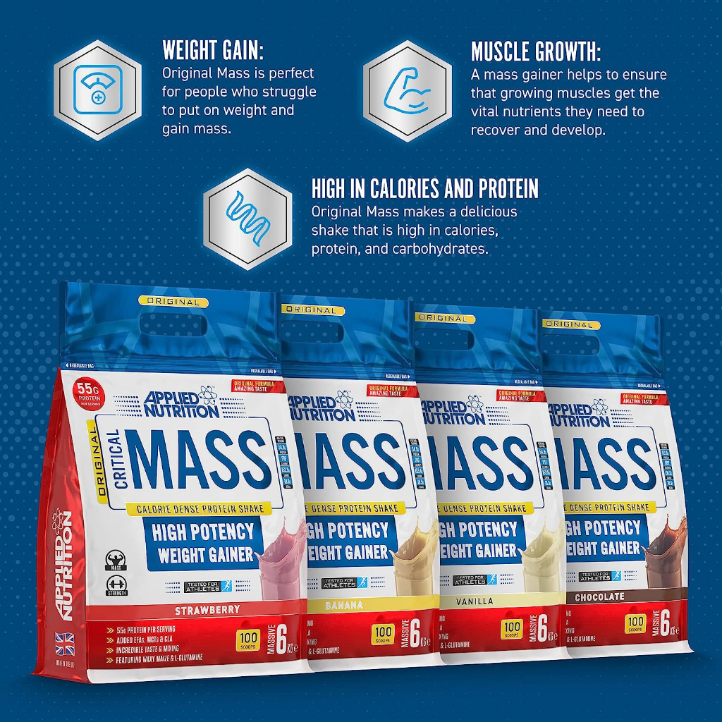 Original Critical Mass Sữa Tăng Cân Nhanh Cho người Gầy 6kg Applied Nutrition