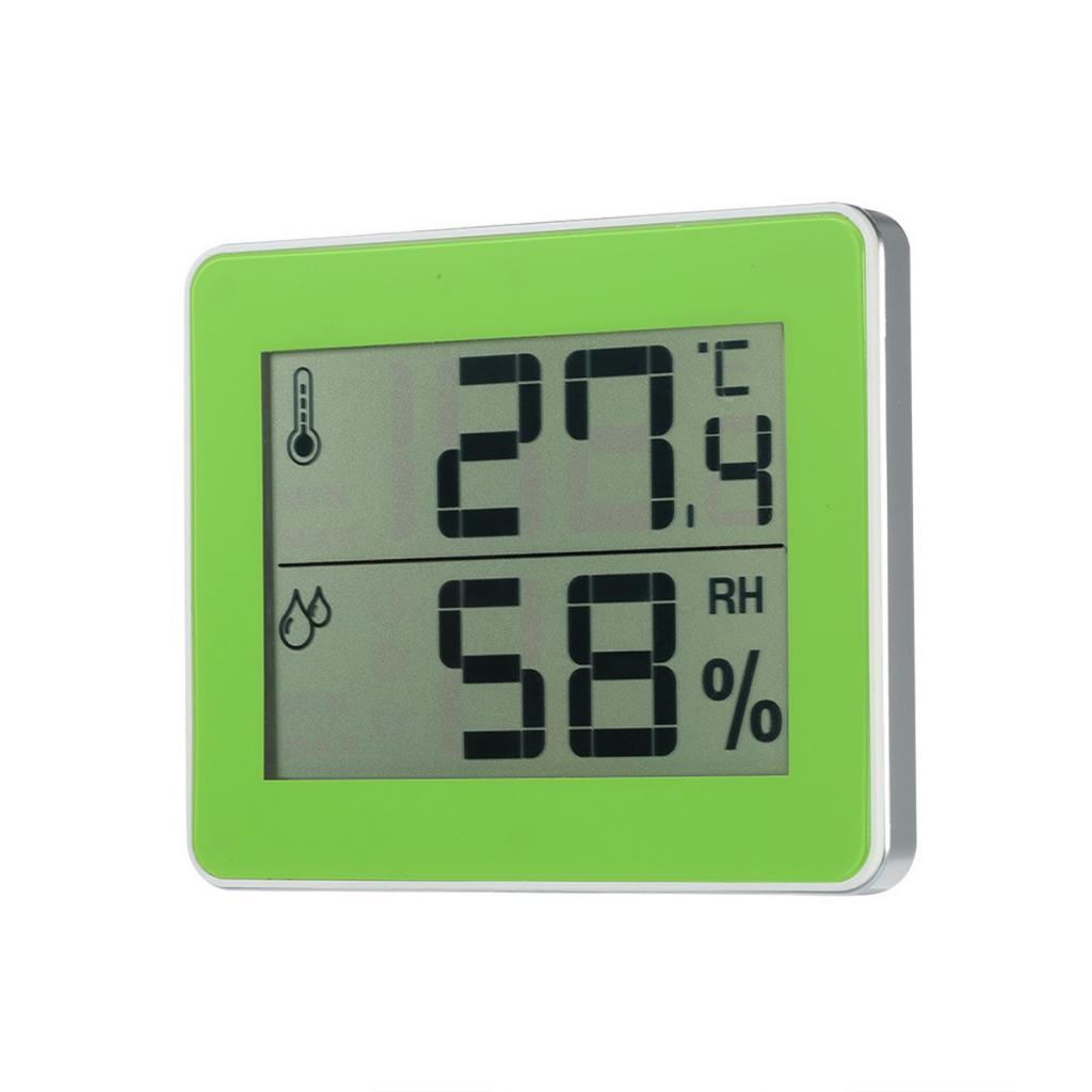 Digital Indoor Thermometer Hygrometer Temperature Measurement Tester Green