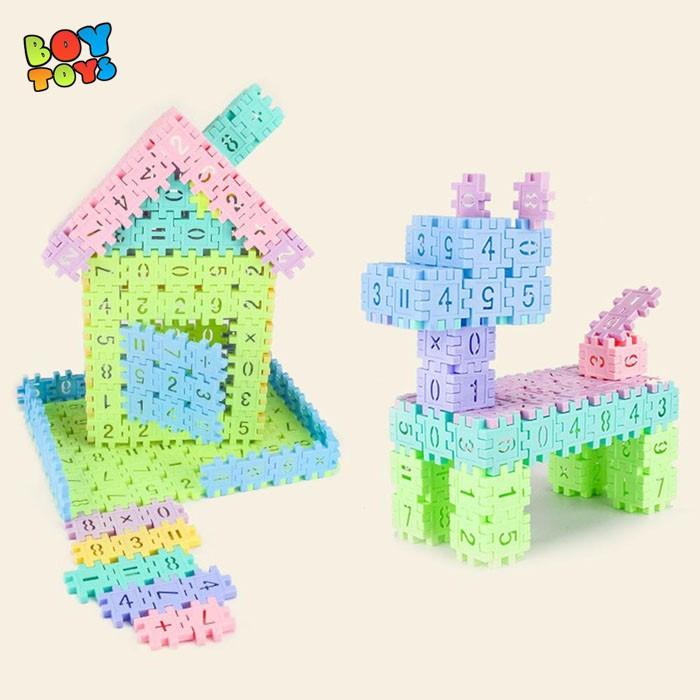 Bộ đồ chơi 50 khối nhựa xây dựng Building block thú vị để bé chơi vui vẻ