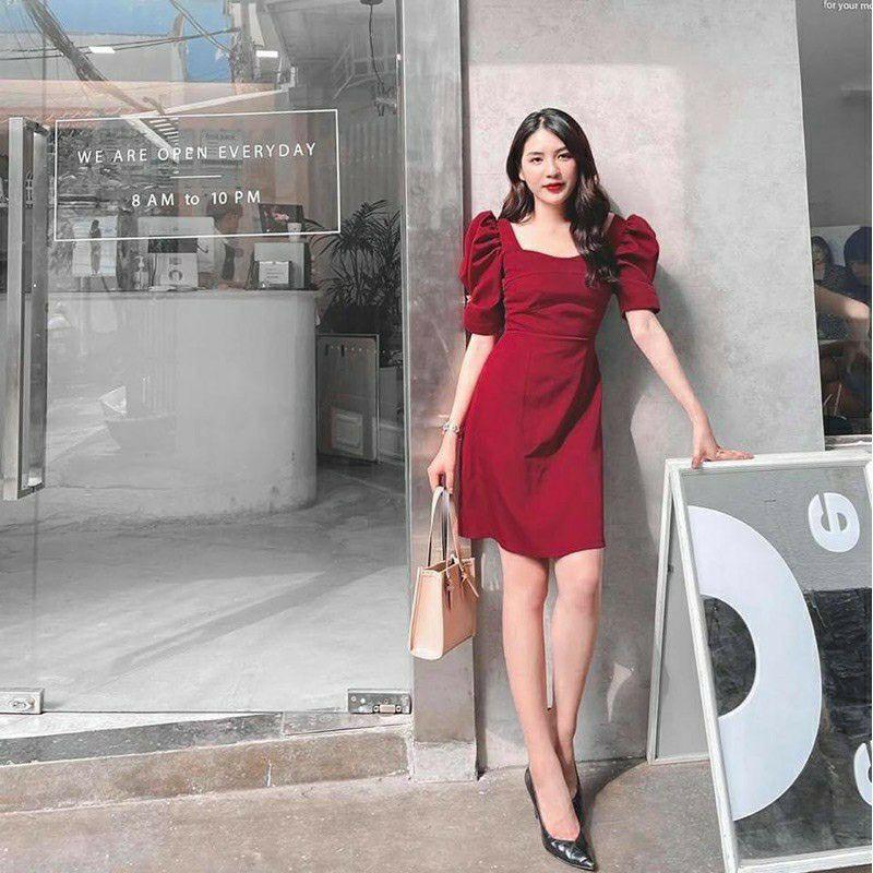 Váy đỏ tiểu thư