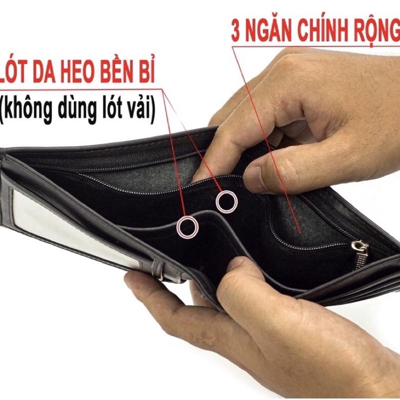 Bóp Ví nam da bò Nappa cao cấp V103, Ví Leather đứng,Ngang 100% da thật BH-24TH hàng chất,da xịn làm quà tặng giá trị