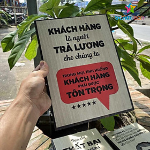 Tranh Slogan Gỗ Tranh Động Lực Trang Trí Quán Cà Phê Phong Cách Vintage