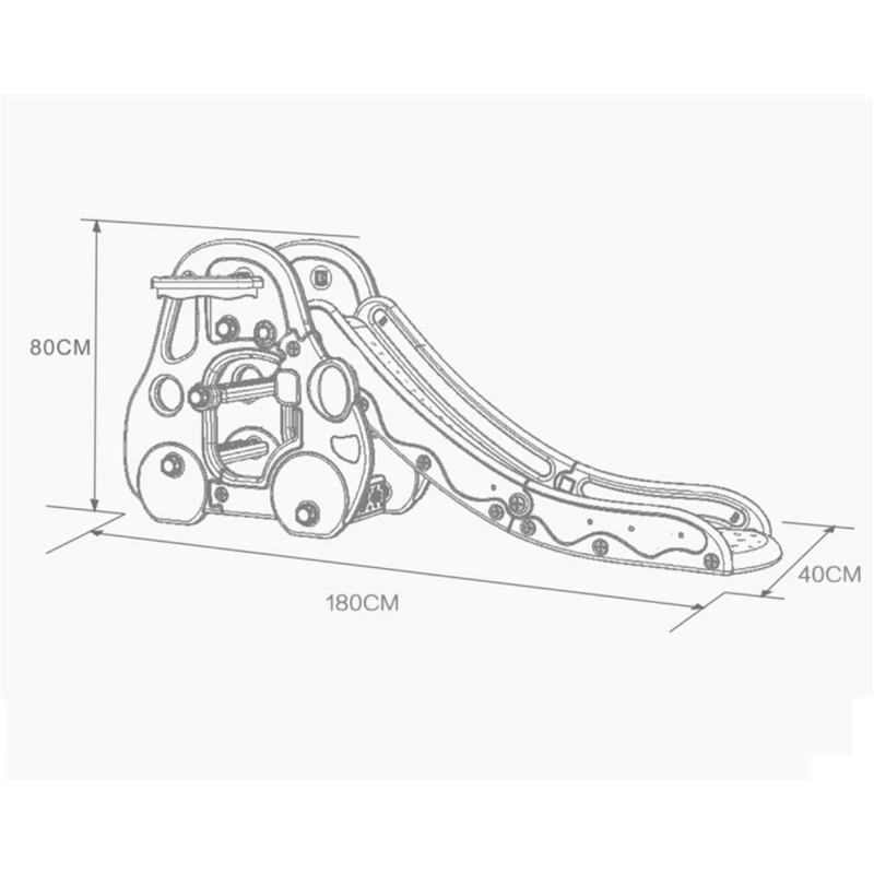 Đồ chơi vận động cầu trượt Ô Tô và Bóng Rổ cho bé 1-6 tuổi HDPE Care Japan - AsiaMart
