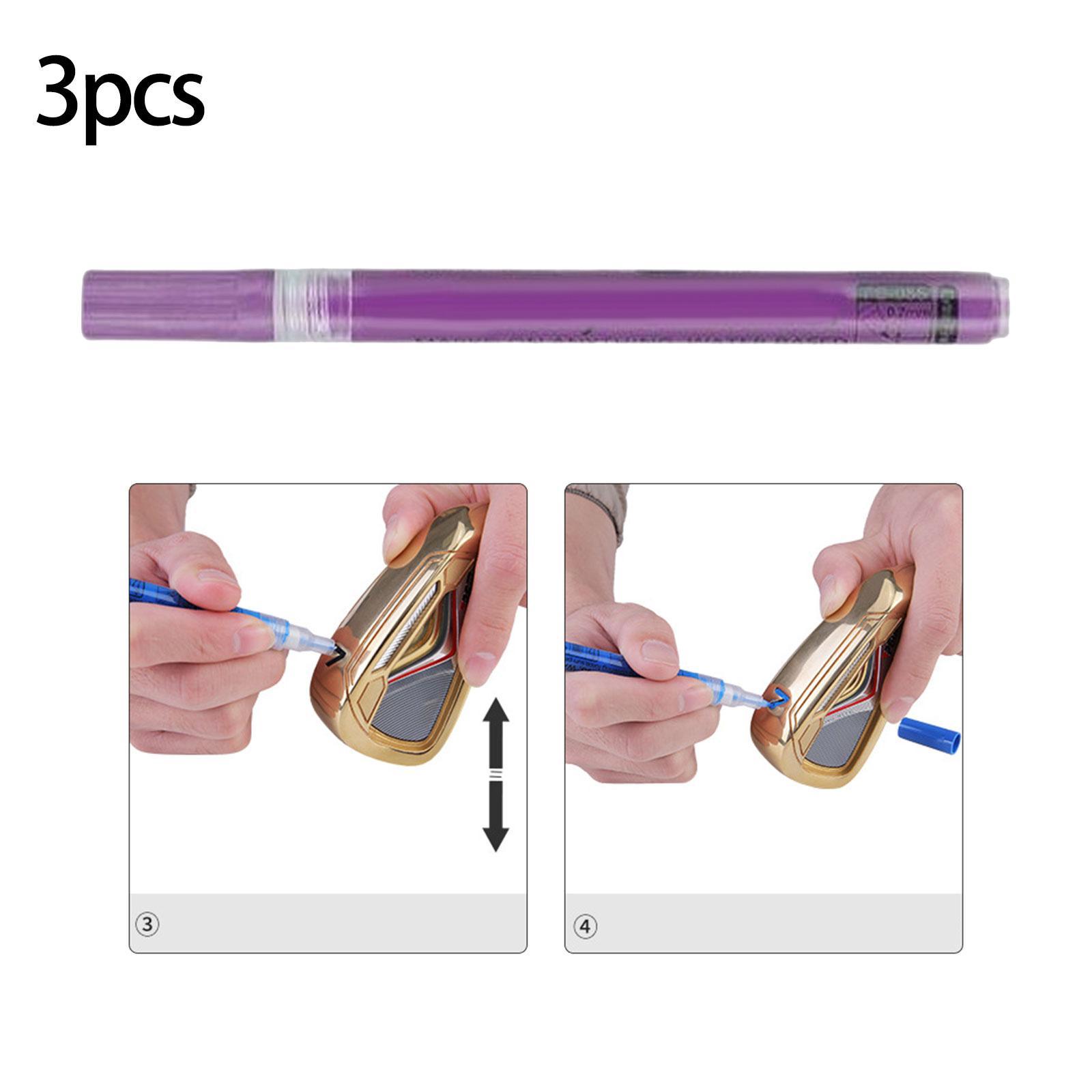 3x Marker Pen Golf Sunscreen Alignment Marks Ball Liner Markers Pen Acrylic Ink Pen for Training Golfer