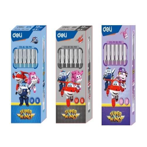 Bút gel học sinh Deli 0.5mm mực Xanh/Đen - Chất lượng mực an toàn, ngòi viết êm, thân bút có đệm tay chắc chắn - CG12