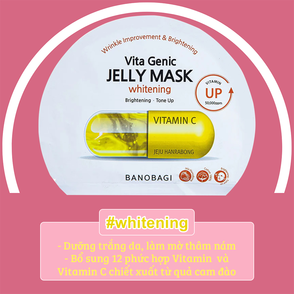 Mặt nạ BANOBAGI Vita Genic, Stem Cell, Super Collagen Mask Hàn Quốc bổ sung Vitamin Dưỡng ẩm Nâng cơ Chống lão hóa 30ml