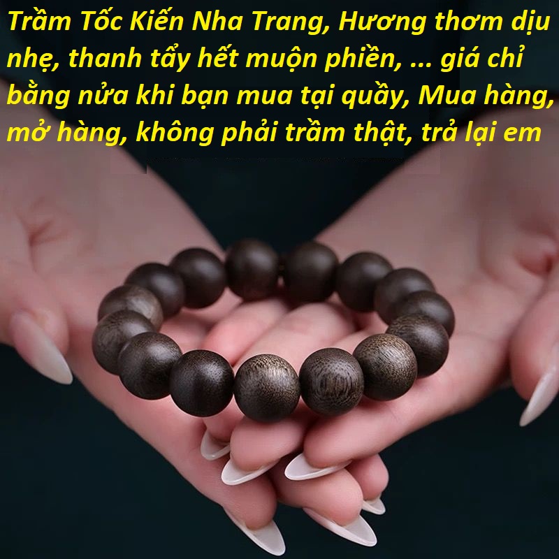 Vòng Tay, Chuỗi Hạ Niệm Phật, Chất liệu Trầm Tốc Kiến Nha Trang VIP, Chìm Trong Nước, Thơm Thanh Tịnh, Xua Tan Phiền Não, Chướng Nghiệp_SIÊU RẺ