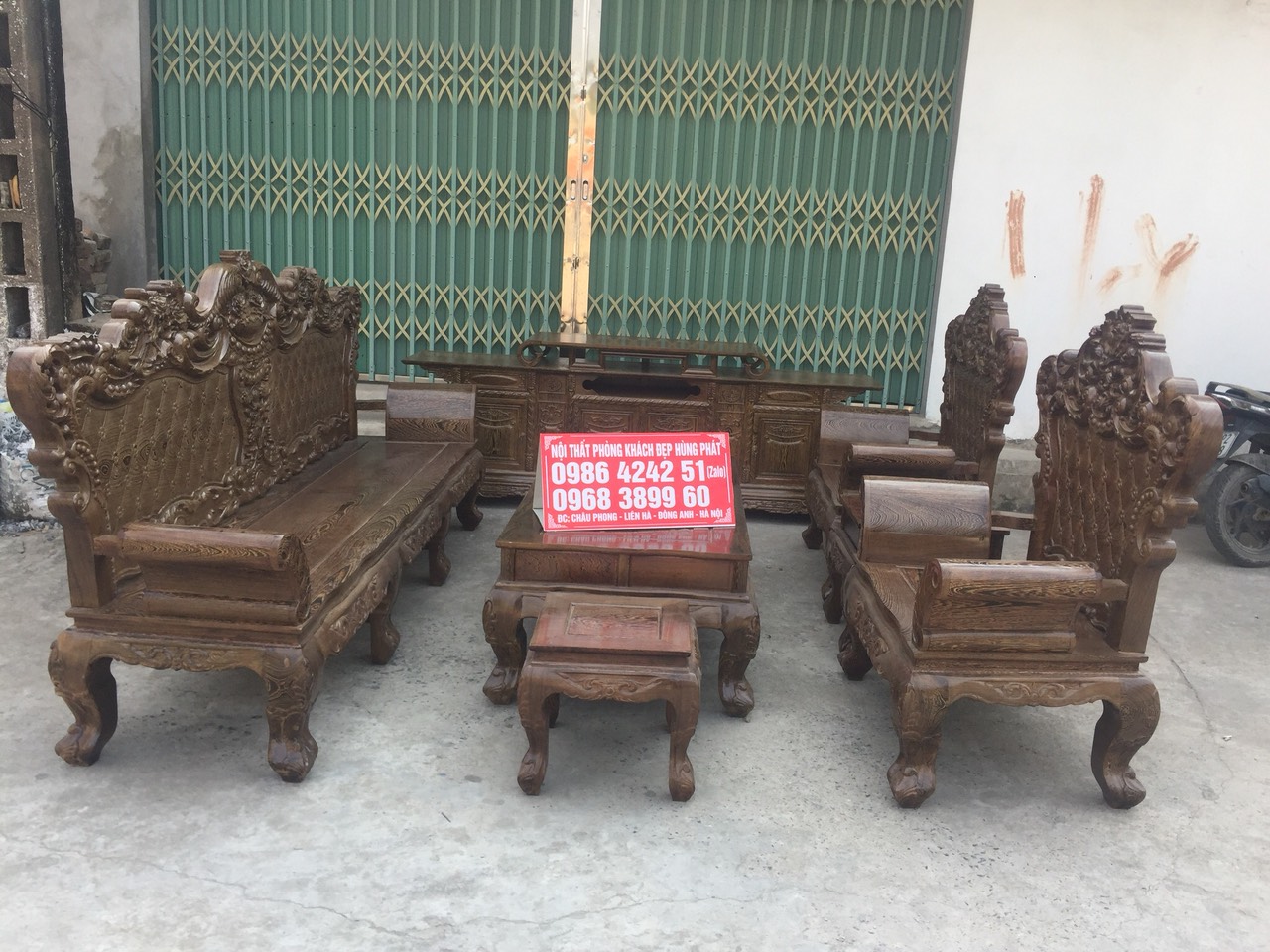 Bộ bàn ghế Hoàng Gia gỗ Mun