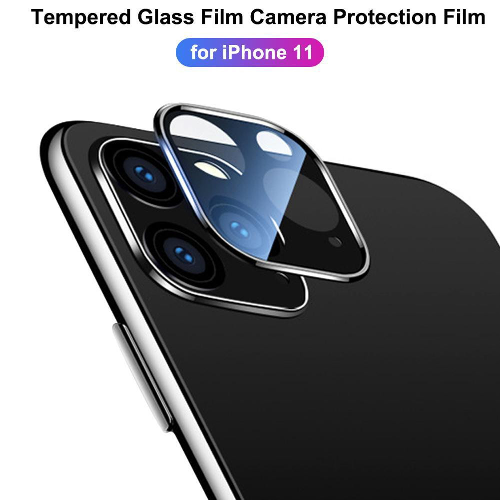 Đen - Bộ miếng dán kính cường lực &amp; khung viền bảo vệ Camera cho iPhone 11 Pro / 11 Pro Max hiệu Totu (độ cứng 9H, chống trầy, chống chụi &amp; vân tay, bảo vệ toàn diện) - Hàng nhập khẩu