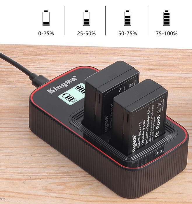 Pin sạc Kingma Ver 3 cho Nikon EN-EL25 , Hàng chính hãng