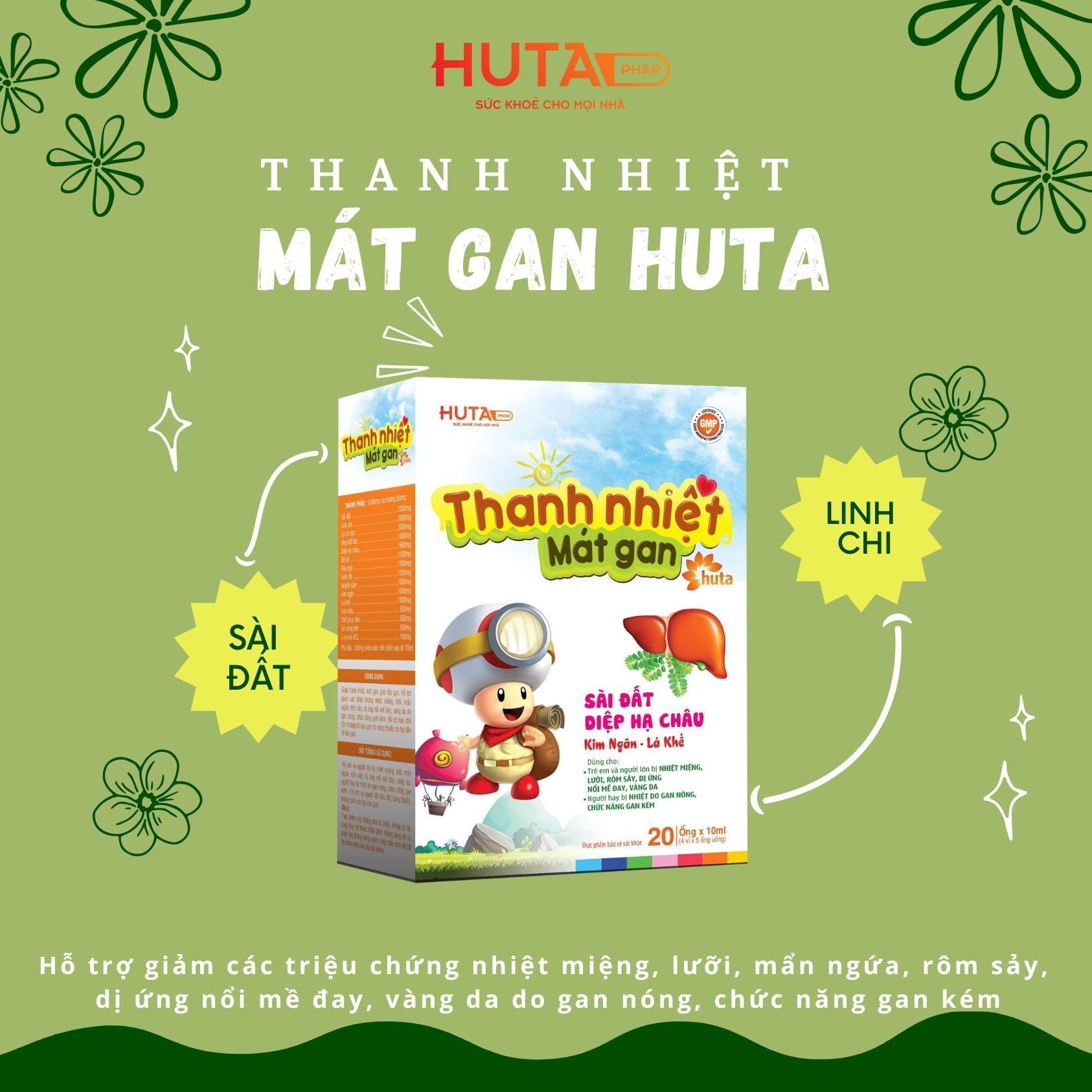 THANH NHIỆT MÁT GAN - GIẢM NHIỆT MIỆNG, RÔM SẢY