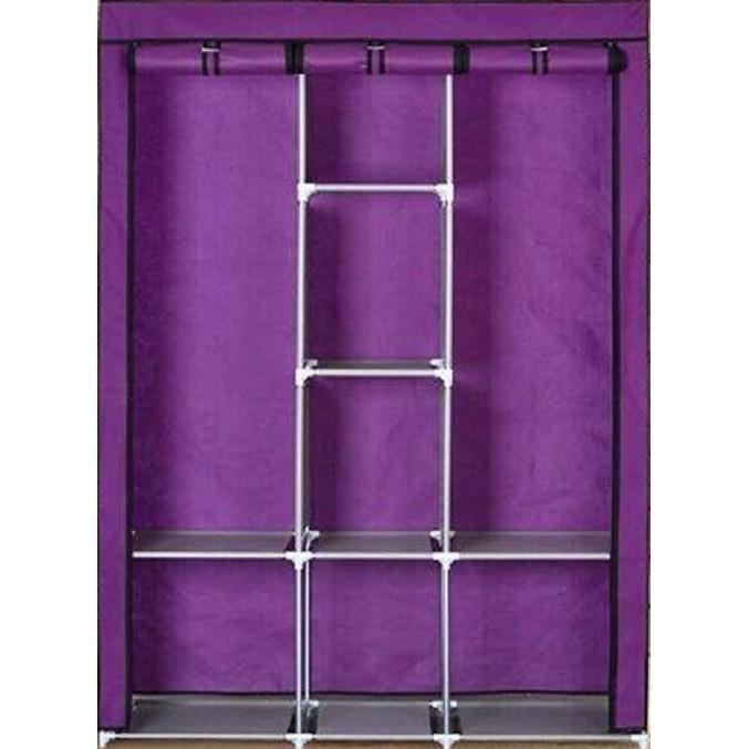 Combo Tủ Vải 3 Buồng 8 Ngăn Cao Cấp và Áo Tủ