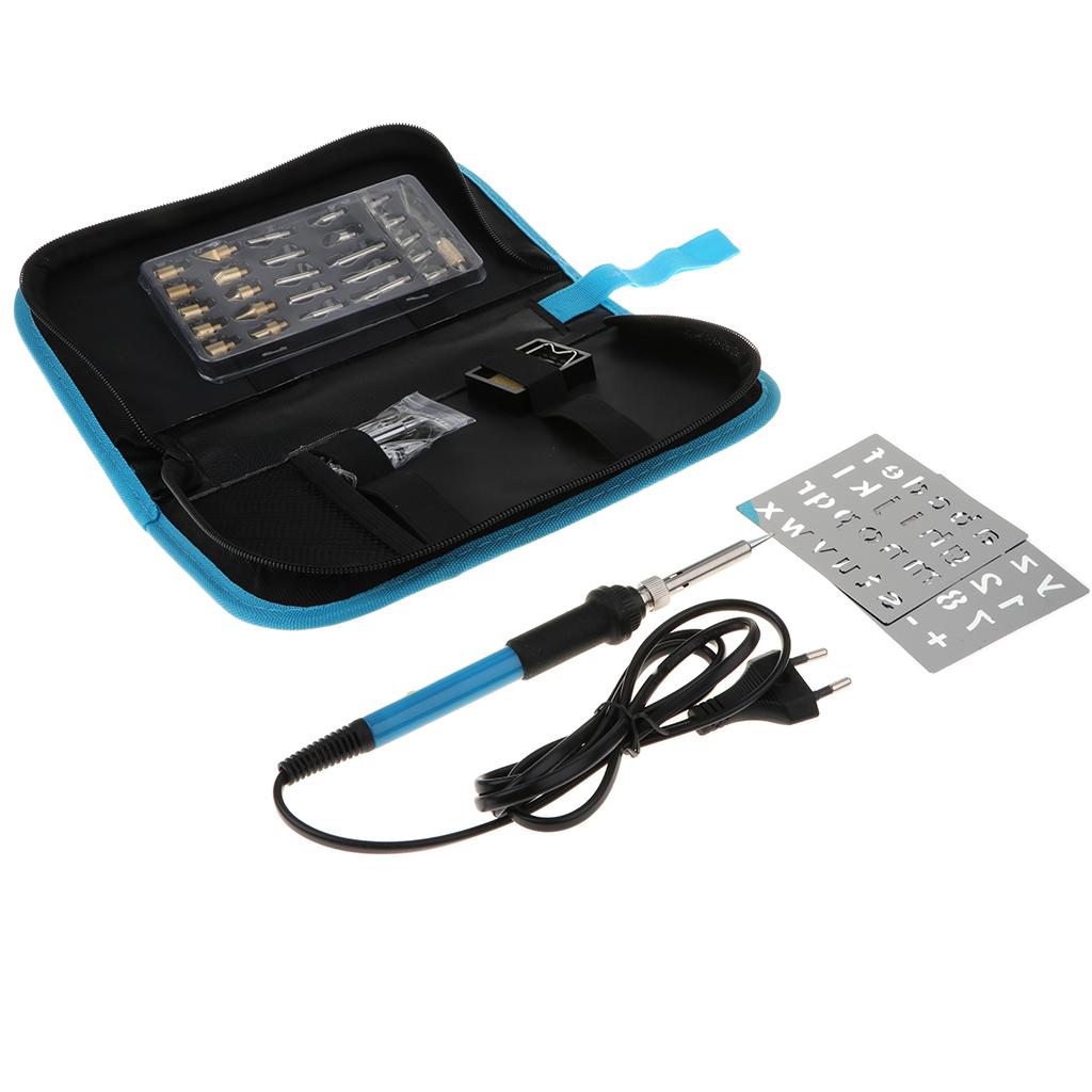 39pcs 60W Adjustable Electric Temperature Welding Soldering Iron Kit EU Plug