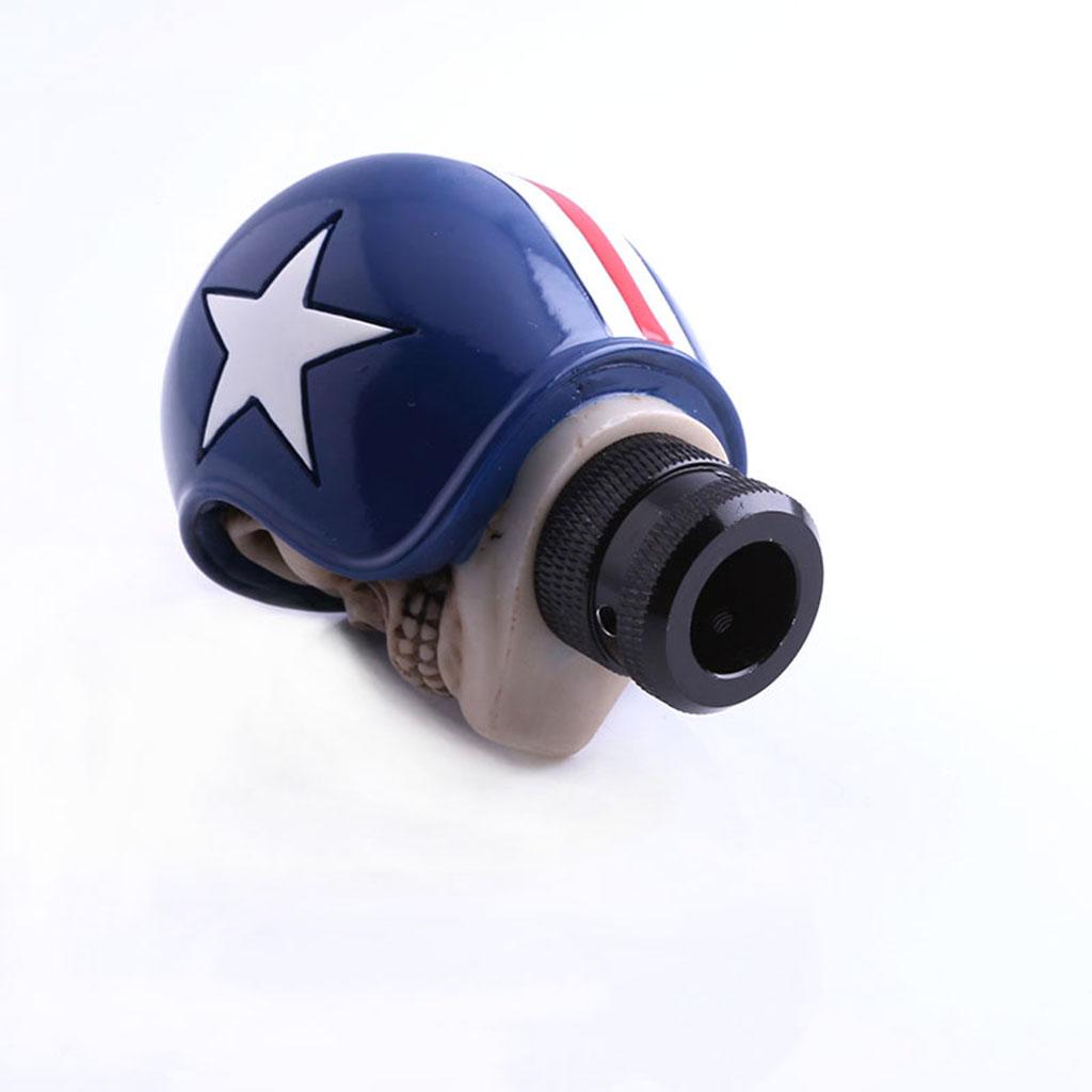 Skull Head Style Universal Car Truck Manual Stick Gear Shift Lever Knob Blue