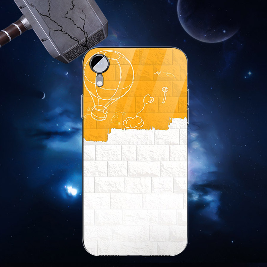 Ốp điện thoại kính cường lực cho máy iPhone XS MAX - hình vẽ ngẫu nhiên MS HVNN004