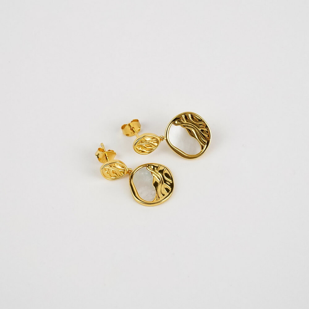 Bông Tai Ngọc Trai FW Thiết Kế UK Style (Mother of Pearl Sea) - MOON Jewelry