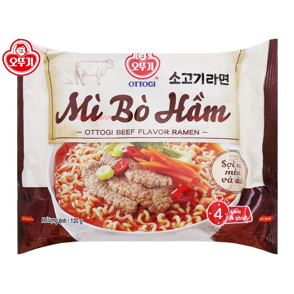 Lốc 8 Gói Mì Bò Hầm Ottogi 120g