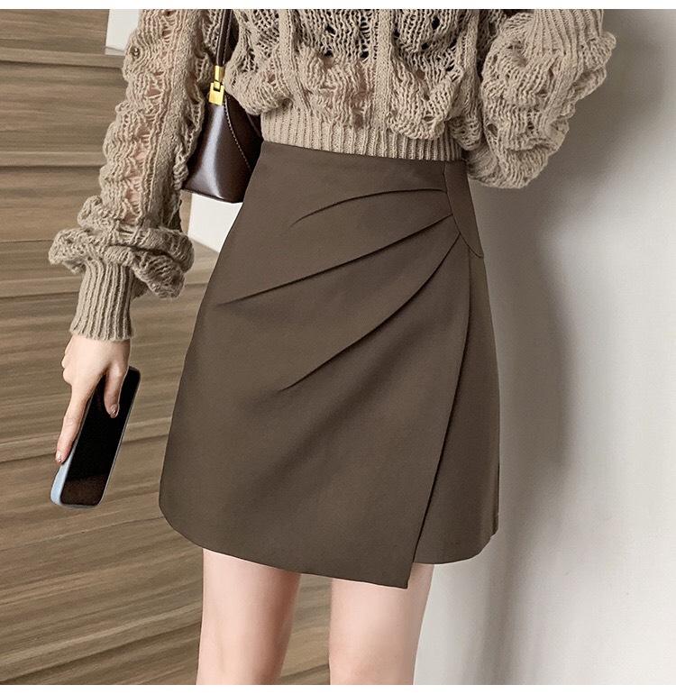 Chân váy xếp ly lưng cao tôn dáng Chân váy bút chì công sở cạp cao form chuẩn hàn quốc mặc đi làm đi chơi dạo phố