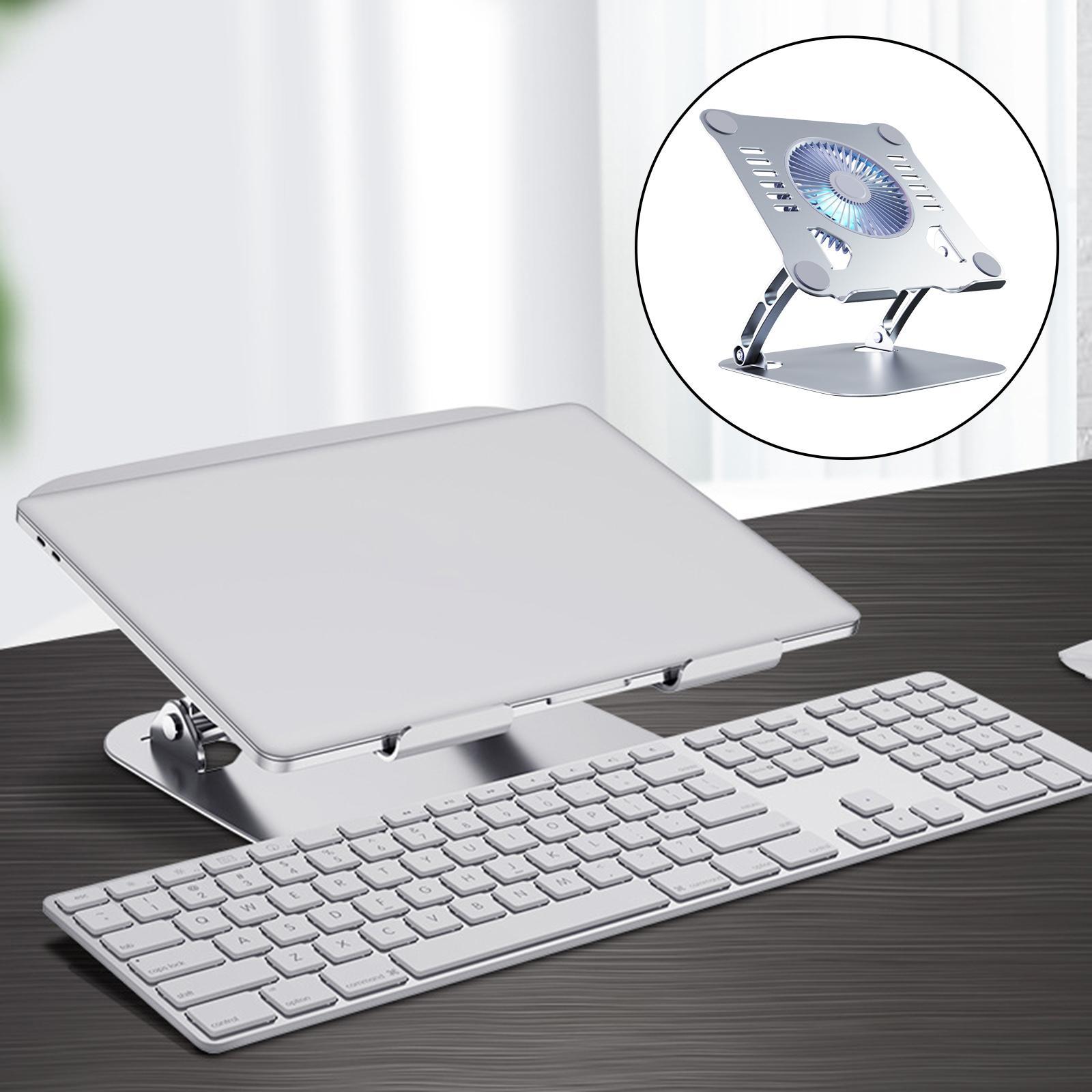 Laptop Holder with Cooling Fan Quiet Fan Adjustable for Notebook Desk Office