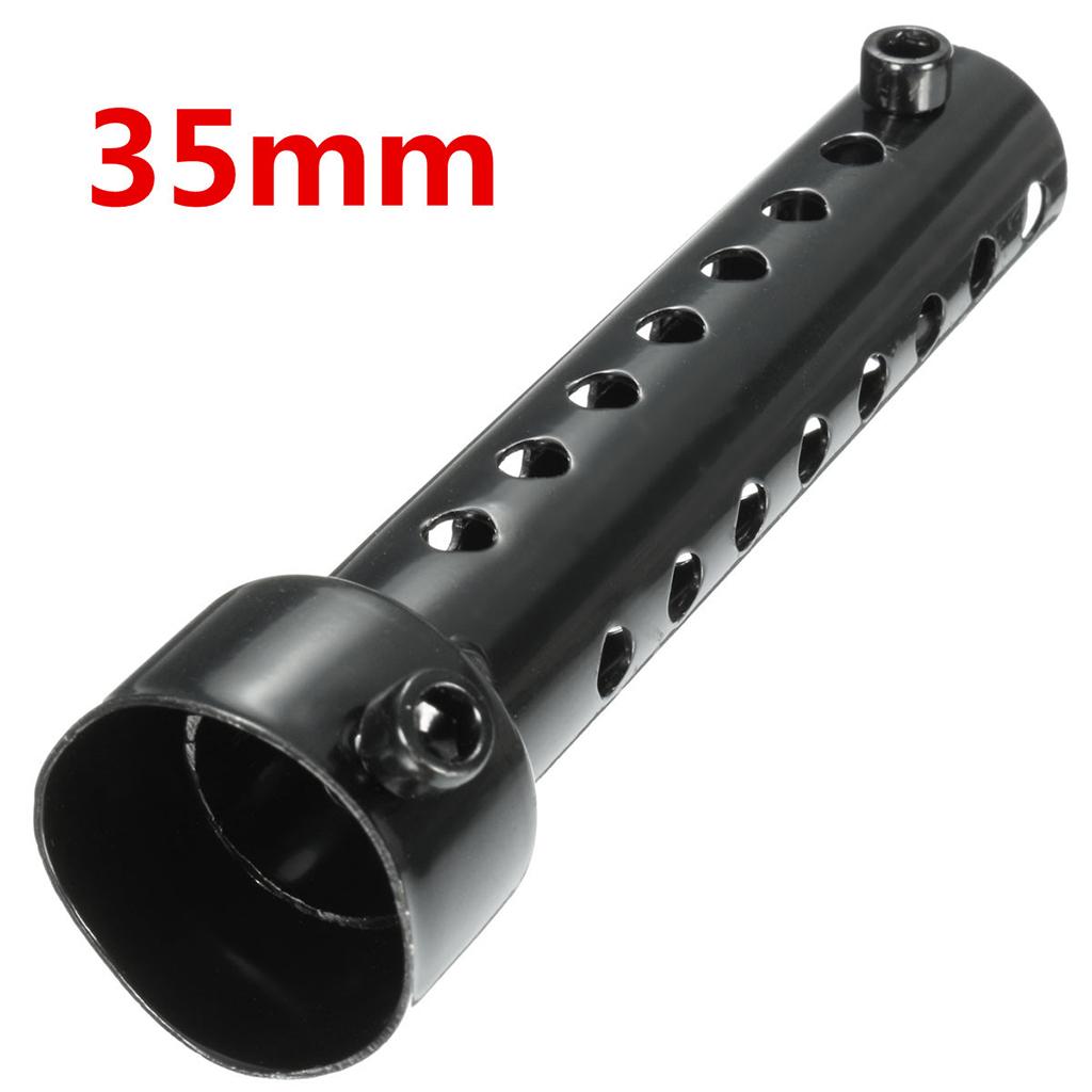 2Pieces Universal Motorcycle Exhaust Pipe Muffler Baffle Silencer Black 35mm