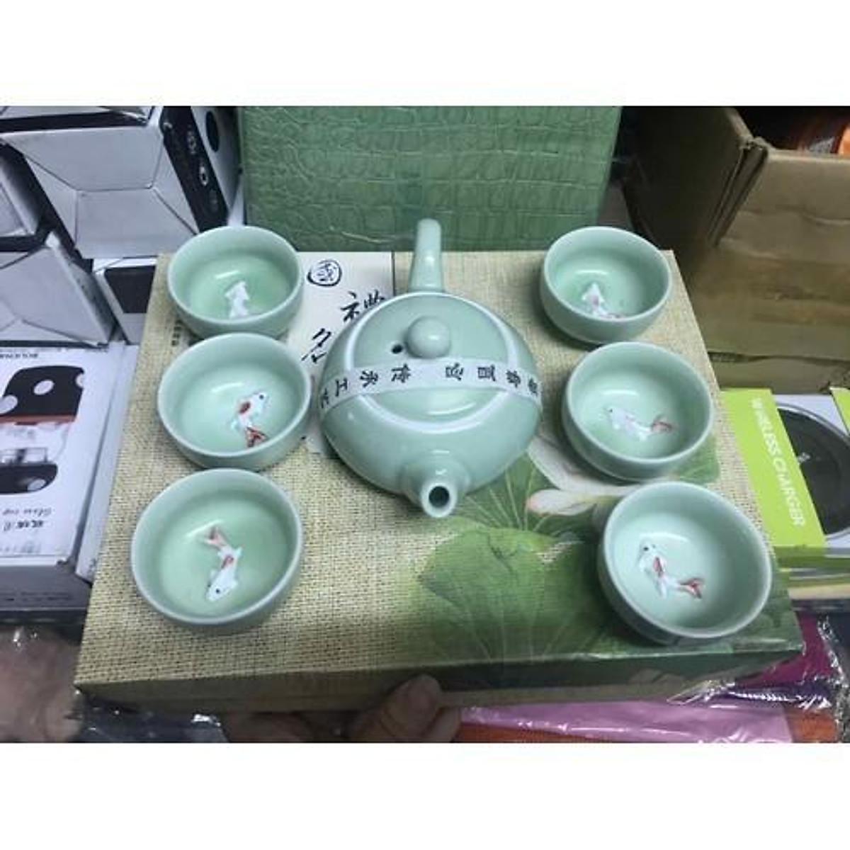 Bộ Ấm Chén Uống Trà Hình Cá