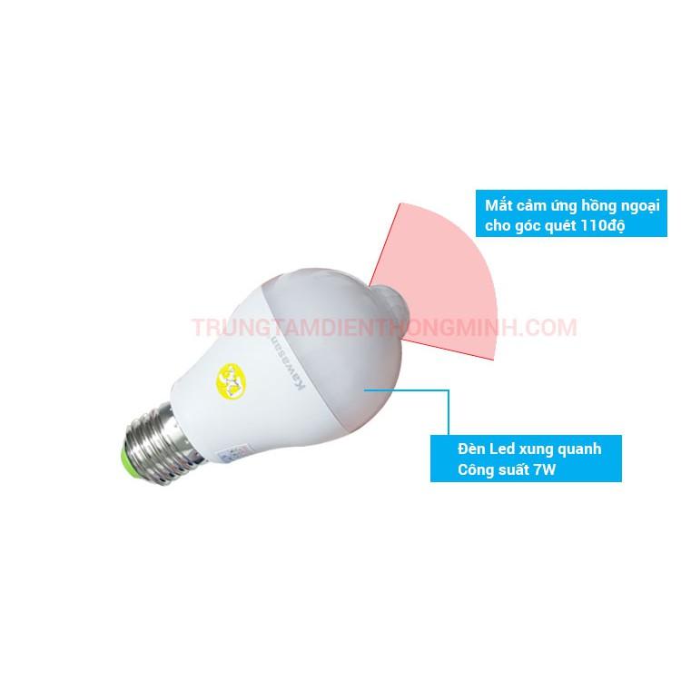 Bóng đèn Led Kawasan  cảm ứng hồng ngoại KW-PSB7W - Hàng chính hãng