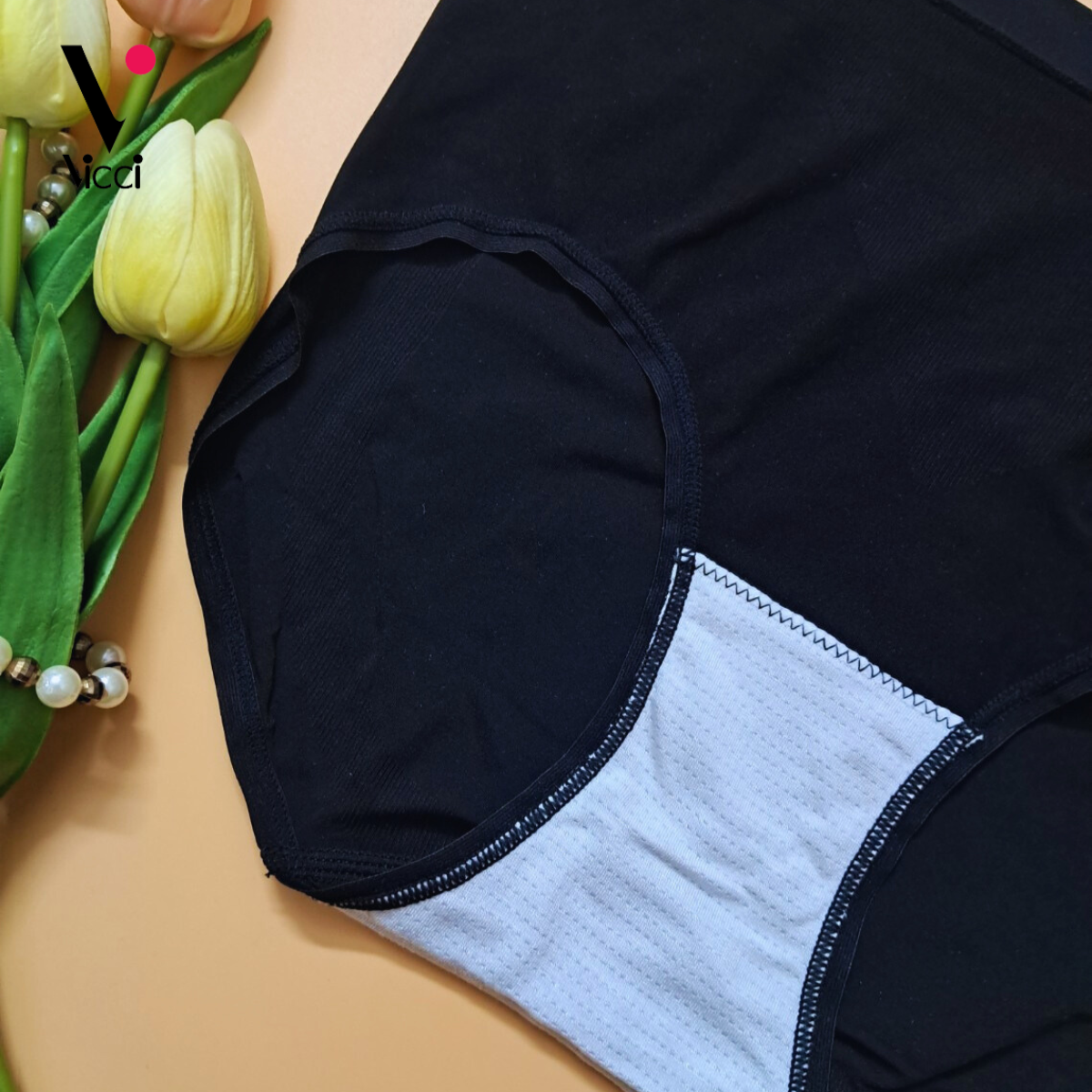 Quần lót nữ Vicci bản lưng cao gen nhẹ ,sợi dệt mềm mại, kháng khuẩn khử mùi QV.34 nhiều màu