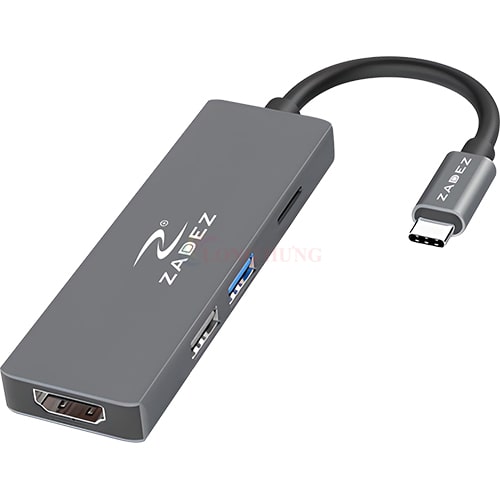 Cổng chuyển đổi 4-in-1 Zadez USB-C Power Hub ZAH-514 - Hàng chính hãng
