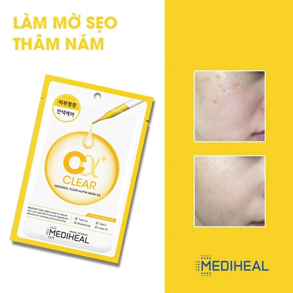 Mặt Nạ Mediheal Clear Alpha Mask Dưỡng Da Trắng Sáng 23ml