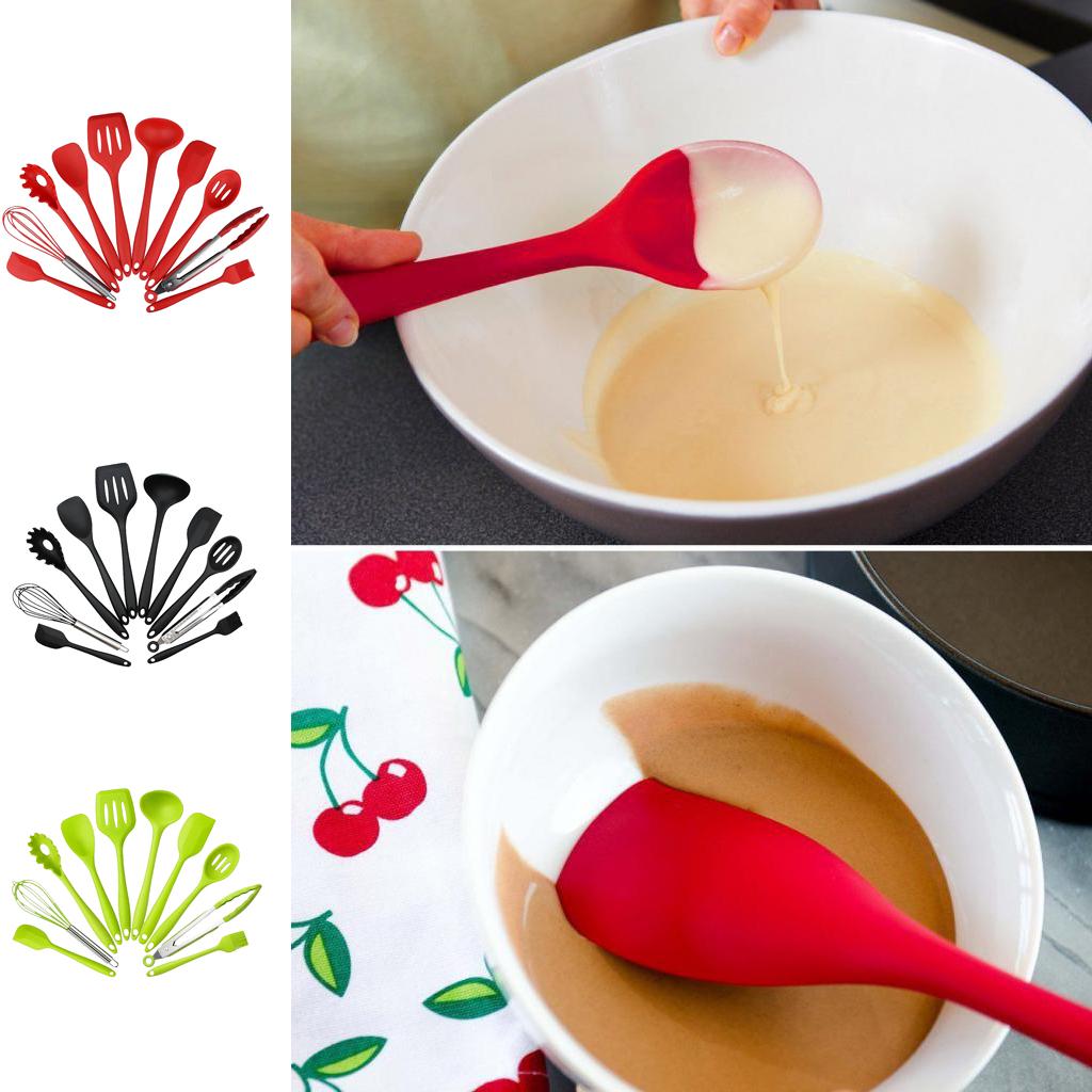 10 pieces Kitchen Utensil Set Silicone Spoon Baking Cooking Baking Tools