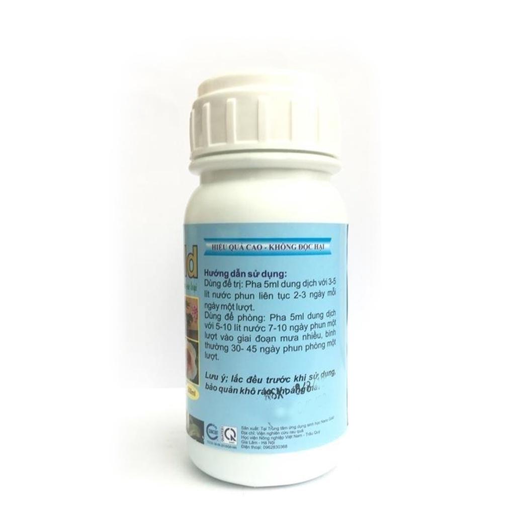 Nano Đồng Oxyclorua Nano GOLD chuyên trừ phấn trắng, thán thư, thối nhũn, đốm lá, rỉ sắt, sương mai, lở cổ rễ...
